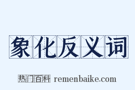 象化反义词是什么意思的图片